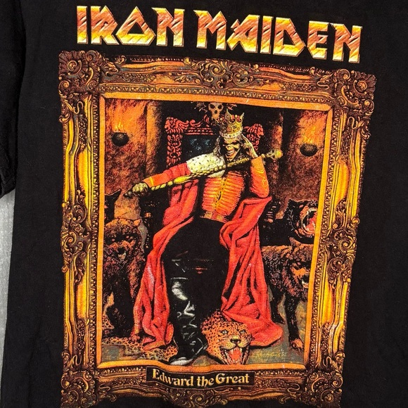 Vintage Iron Maiden Graphic concert band tshirt large edward the great 2003 Y2K - Picture 5 of 5